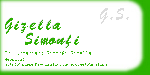 gizella simonfi business card